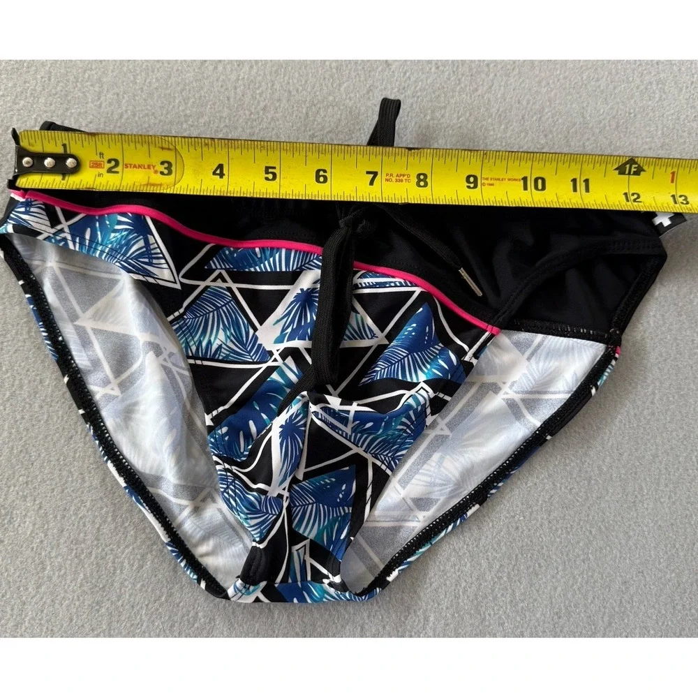 Andrew Christian Miami Bikini  Swim Briefs  Geometric Print Palm Trees Sz S